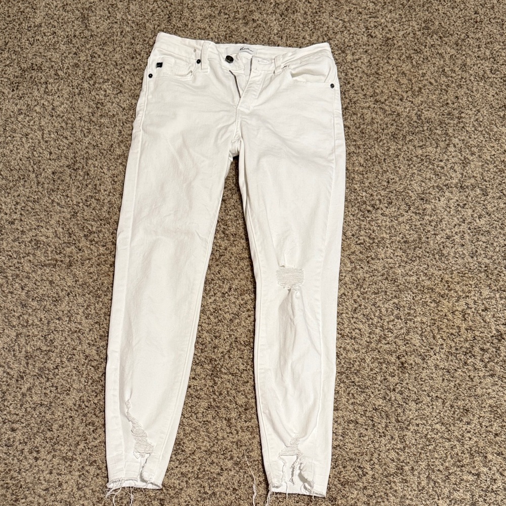 KanCan Brand White Distressed Skinny Jeans